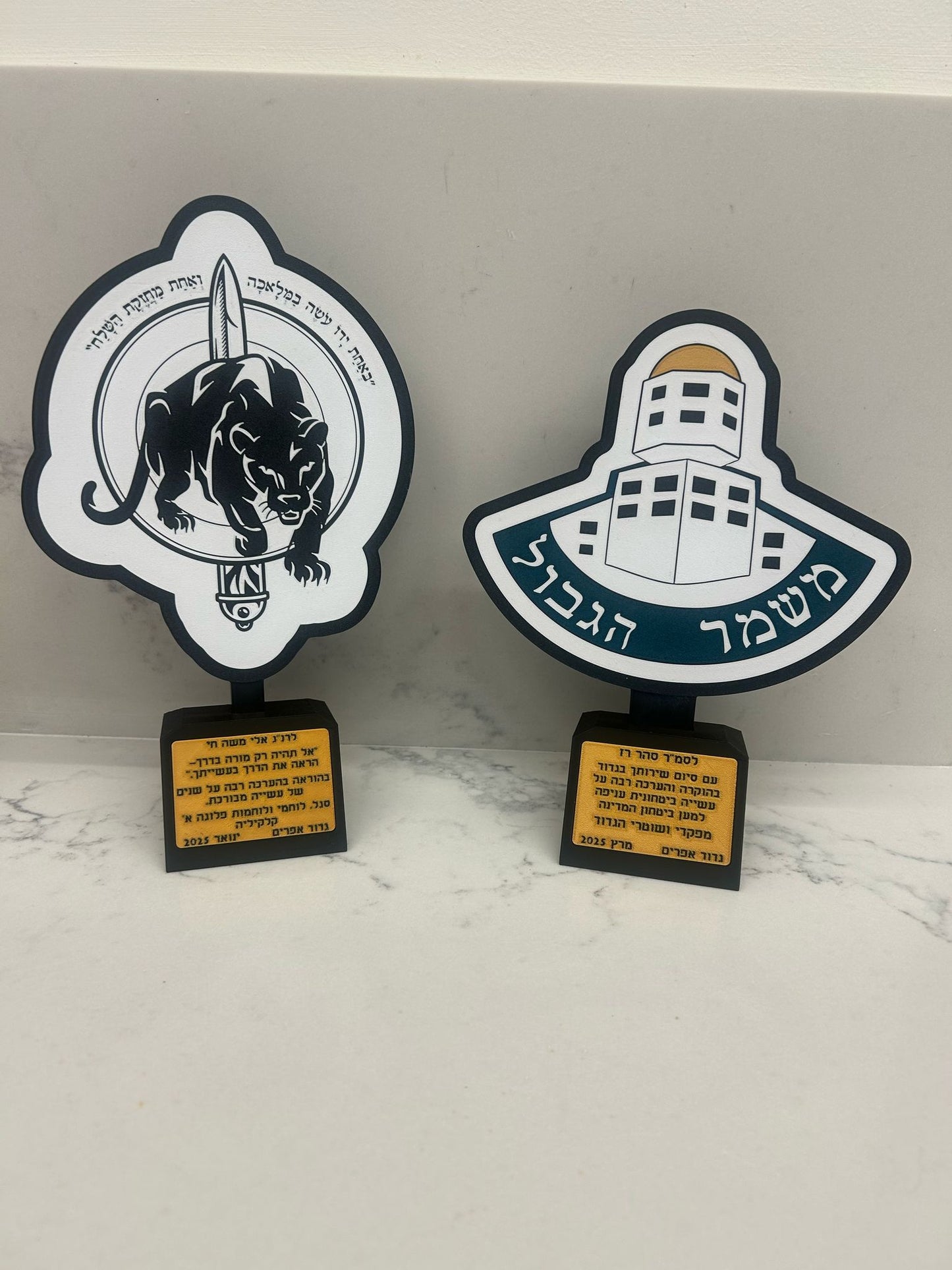 מגני הוקרה בעיצוב אישי